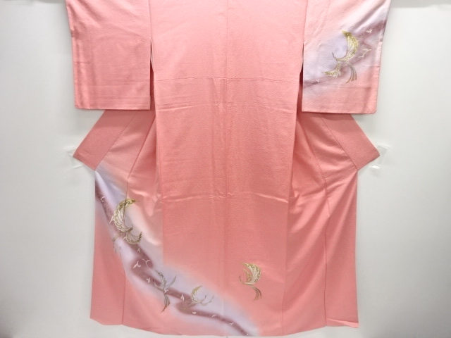 JAPANESE KIMONO / HOMONGI / ABSTRACT BIRD